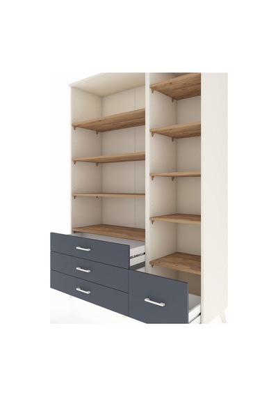 Hyperion Dolap 9 Raflı 4 Çekmeceli 132x44x195 Aytaşı-çam/ant... Aytaşı
