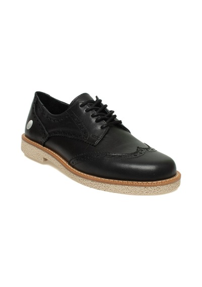 Mammamia D24ya-710 Kadın Deri Oxford Ayakkabı D24YA-710-R7307 Siyah