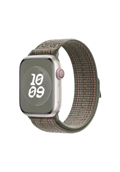 Apple Watch Uyumlu  38mm Krd-91 Hasır Kordon Strap Kayış - Siyah-mavi