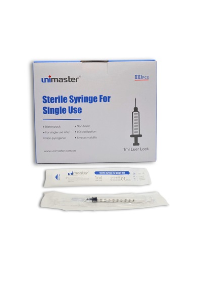 Unimaster Luer Lock Şırınga 1ml 100 Adet