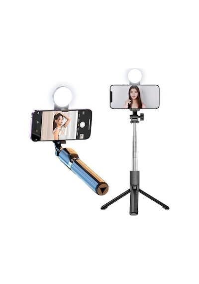 Led Işıklı Kumandalı Selfie Çubuğu Tripod 113 Cm Uzayabilir, 360 Döner Başlık, Paslanmaz Çelik Gövde, And