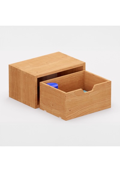 Desna Çekmeceli Mini Dolap 18 Cm Uzunluk X 12.1 Cm Genişlik X 9.6 Cm Woodsaka Doğal Ahşap