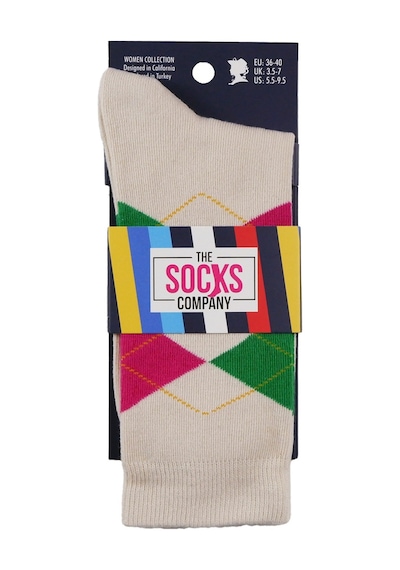 The Socks Company Desenli Kadın Soket Çorap 273k Çok Renkli