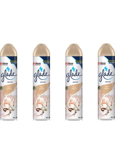 GLADE AEROSOL İPEKSİ VANİLYA 300 ML x 4 ADET