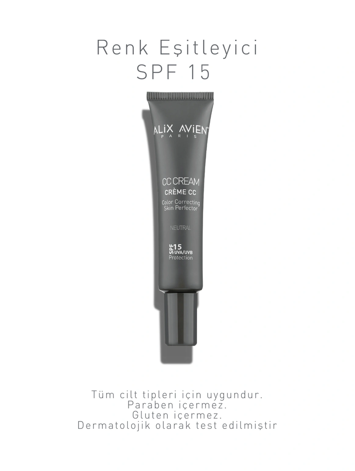 Alix Avien Renk Düzenleyici Nötr CC Cream Neutral SPF15 Uvb/uva 40 ML