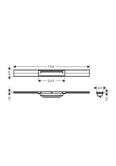 Hansgrohe Raindrain Flex Duş Kanalı 700 Kesilebilir Serbest Kurulum İçin - 56043800 Gri