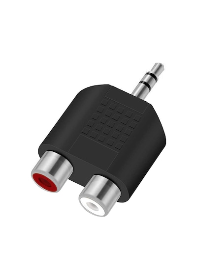 Stereo Ses Konektörü 3.5 mm Erkek Jak - 2 RCA (R+L) Dişi Ayırıcı