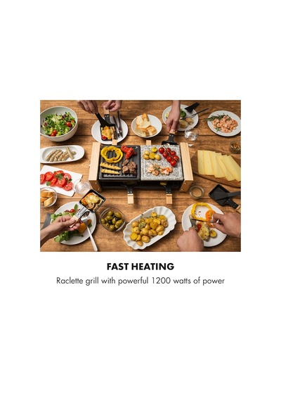 Klarstein Chateaubriand Raclette Grill Elektrikli Taş Izgara ve Barbekü