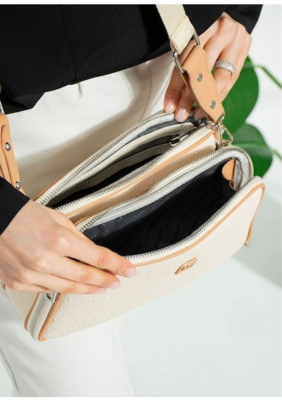 Just Polo Günlük Kombinlere Uygun Kadın Omuz Çantası 6011mh Krem Camel
