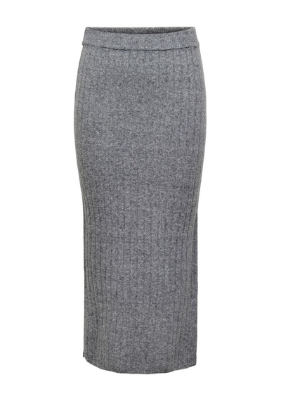 Only Onljeanett Lıfe Sl Rıb Hıghneck Cc Knt Kadın Gray Kazak - 15350359 Gri