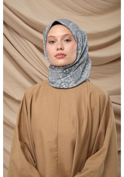 Silk Home Soft Eşarp 73093-27 Beyaz, Gümüş, Gri, Füme