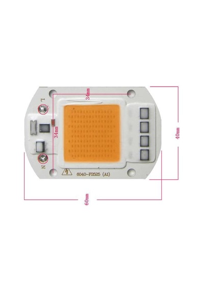Yeşil 220V Projektör Cob Led 50W Driver Çipli