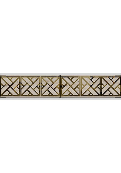 Da1238btg Arex Dresuar , Antre Hol Rafı Beyaz-traverten-gold 120cm