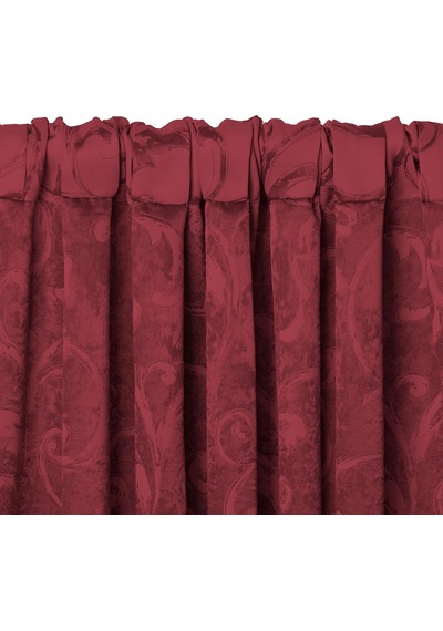 Elrene Home Fashions Mia Jakarlı Kaydırmalı Karartma Pencere Perdesi, 52" X 95" 1 Panel , Kırmızı