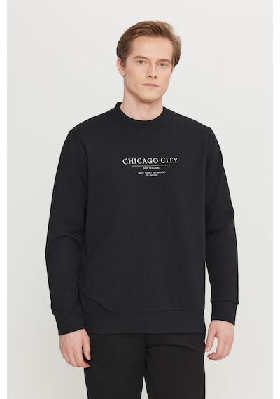 AC&Co / Altınyıldız Classics Erkek Sıyah 2 İplik Pamuklu Standart Fit Normal Kesim Bisiklet Yaka Sweatshirt Siyah AC&Co / Altınyıldız Classics Erkek Sıyah 2 İplik Pamuklu Standart Fit Normal Kesim Bisiklet Yaka Sweatshirt Siyah