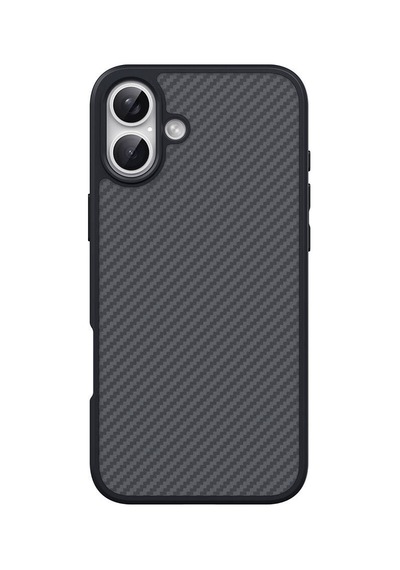 Ardemix Apple Uyumlu iPhone 16 Plus Magsafe Şarj Özellikli Karbon Fiber Tasarımlı Elnino K Siyah