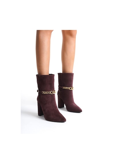 Mubiano Hakiki Deri Collection Kadın Zincir Detaylı Topuklu Süet Bot Bordo - Mcalm23142 - Brd Bordo Mubiano Hakiki Deri Collection Kadın Zincir Detaylı Topuklu Süet Bot Bordo - Mcalm23142 - Brd Bordo