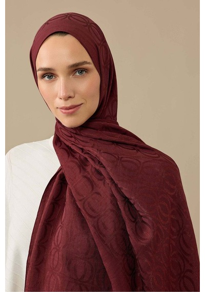 Imannoor Bambunoor Bordo Naia Pamuk Şal 70x210 Bordo