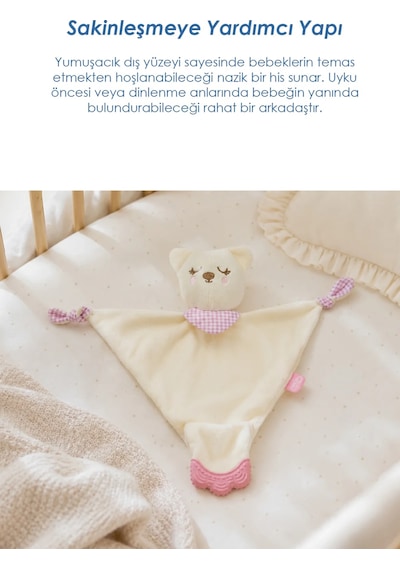 Babyjem Diş Kaşıyıcılı Sevimli Uyku Arkadaşım Pembe