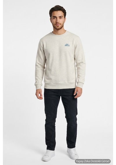 Hummel Nigel Erkek Sweatshirt BEYAZ