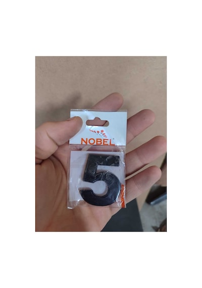 Yapışkanlı Kapı Numarası Kapı No Siyah Küçük Boy 50 Mm 5cm Siyah Renk Numaralar 1 Adet 5 5