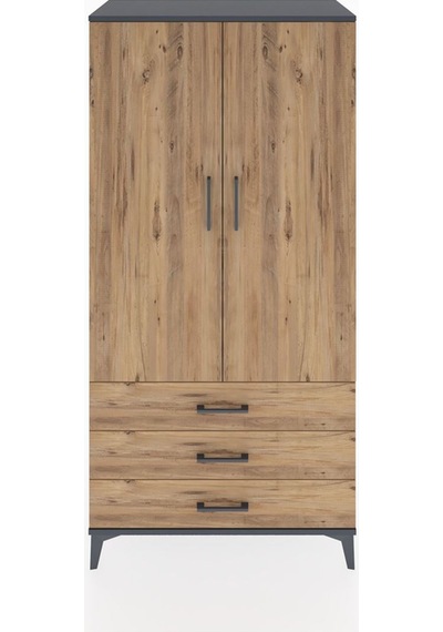 Hyperion Dolap 2 Raflı 3 Çekmeceli 2 Kapaklı 88x44x182 Antras... Antrasit Hyperion Dolap 2 Raflı 3 Çekmeceli 2 Kapaklı 88x44x182 Antras... Antrasit