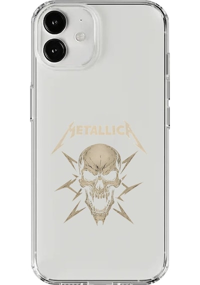 Apple Uyumlu iPhone 12 Şeffaf Kılıf Metallica Tasarımlı