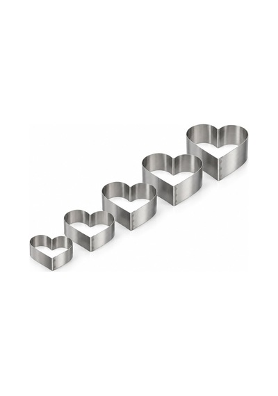 Fida Pasta Çemberi Kalp Düz 0,8mm Yükseklik 7 Cm Paslanmaz Ø23 Cm Inox