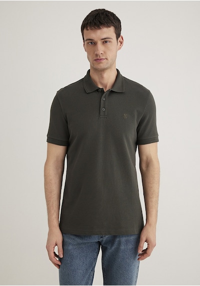 Mavi - Antrasit Polo Tişört 064946-71587 Antrasit