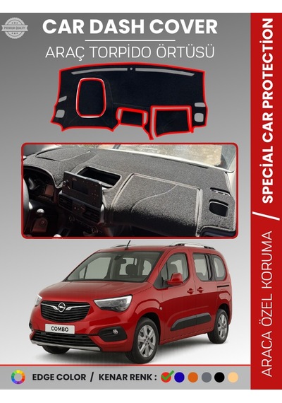 Opel Combo E 2018-2025 Torpido Örtüsü Ön Göğüs Koruma Torpido Koruma Tam Uyum Çatlamayı Önler - 762 Stiloto