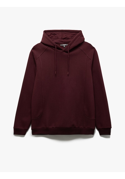 Koton Reglan Kollu Pamuk Karışımlı Dikiş Detaylı Basic Kapşonlu Sweatshirt Bordo 5wam70261mk Bordo Koton Reglan Kollu Pamuk Karışımlı Dikiş Detaylı Basic Kapşonlu Sweatshirt Bordo 5wam70261mk Bordo