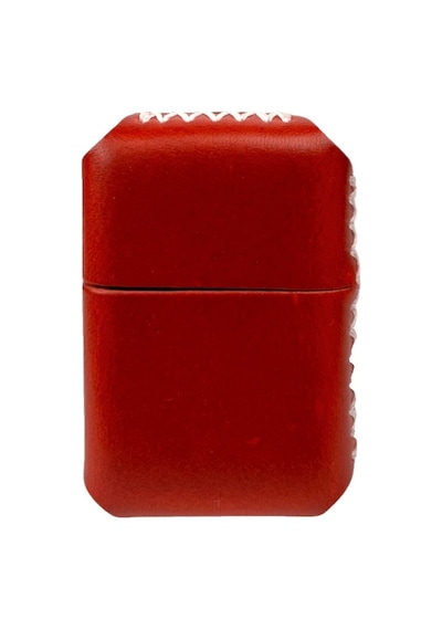 Handmade El Yapımı Hakiki Deri Zippo Modeli Çakmak Kırmızı