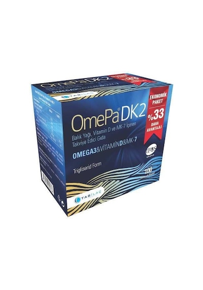 Omepa Dk2 Omega 3 Vitamin D Ve Mk-7 100 Kapsül