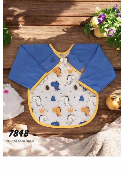 Sıvı Geçirmez Bebek& Çocuk Mama Ve Aktivite Önlüğü Gökkuşağı Desenli 7850