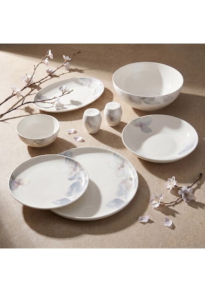 Jumbo Misty Flora 29 Parça 6 Kişilik Yemek Takımı Beyaz