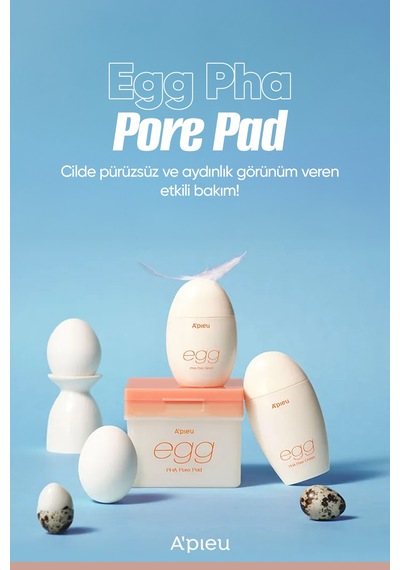 Cilde Aydınlık & Pürüzsüz Görünüm Kazandıran Gözenek Karşıtı Cilt Bakım Pedi A'pıeu Egg Pha Pore Pad 42210060