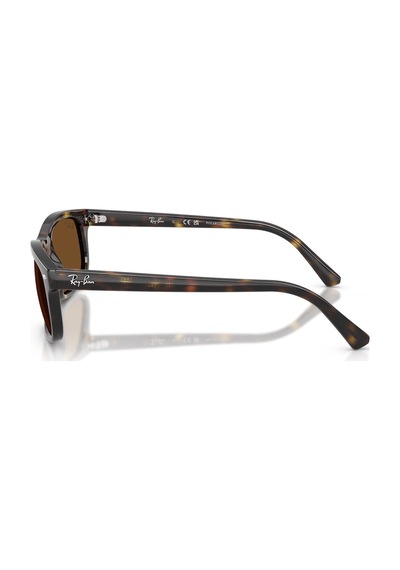 Ray-ban Rb 2224 71057 60 Unisex Polarize Dikdörtgen Kırçıllı Kahverengi Kemik Güneş Gözlüğü Kahverengi