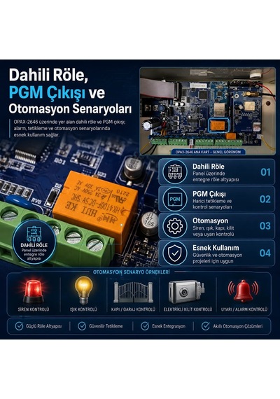 Opax-2646-4g Kablolu Ve Kablosuz Gprs/gsm/4g Alarm Paneli