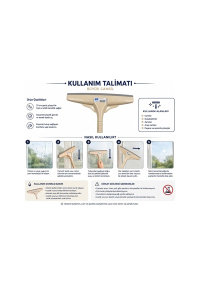 Lexroo Büyük Cam Sil 33 Cm