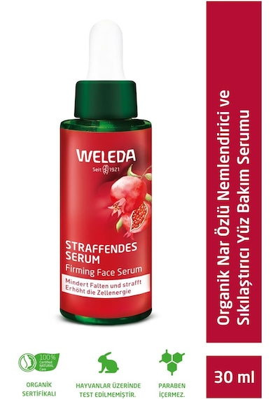 Weleda Pomegranate & Maca Peptides Nar Özlü Nemlendirici ve Sıkılaştırıcı Yüz Bakım Serumu 30ml
