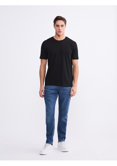 Lcwaıkıkı Classic Siyah %100 Pamuk Regular Fit Basic Tişört