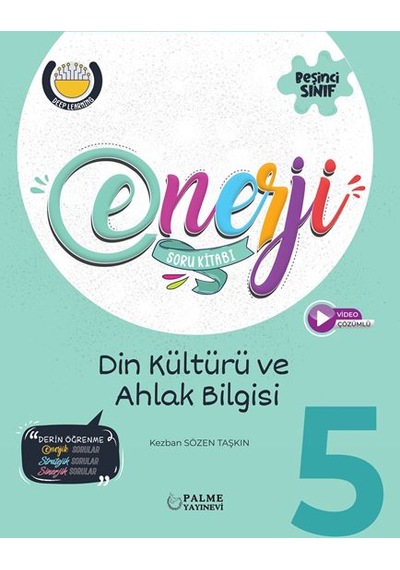 Palme-5. Sınıf Enerji Din Kültürü Ve Ahlak Bilgisi Soru Kitabı