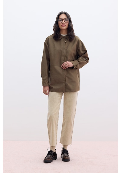 Manuka Straıght Yüksek Bel Denim Pantolon Camel Camel