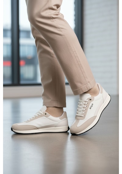 Beyaz Bağcıklı Hafif Esnek Erkek Sneaker 584 M Beyaz Beyaz Bağcıklı Hafif Esnek Erkek Sneaker 584 M Beyaz