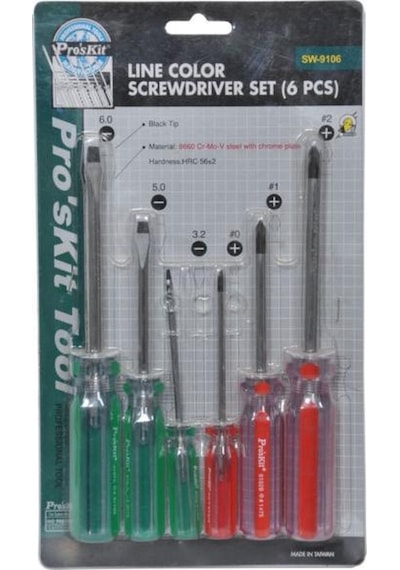 Proskit Sw9106 Tornavida Seti 6 Parça