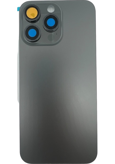 Teknonet Apple Uyumlu iPhone 15 Pro Kamera Camlı Batarya Kapağı + Magsafe Flex - Siyah Siyah