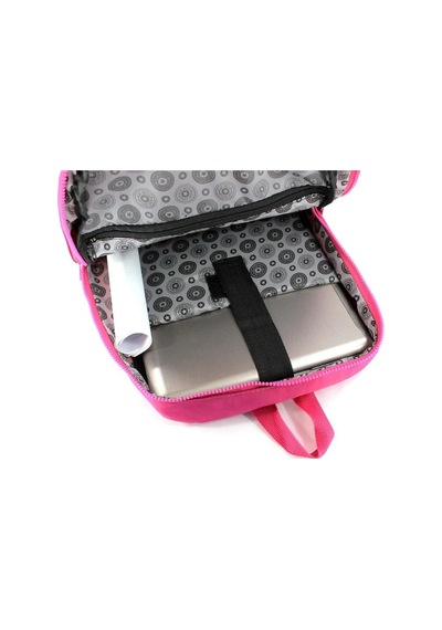 Krinkıl Su Geçirmez Kumaş Büyük Boy Unisex Laptop Okul Seyahat Günlük Sırt Çantası Pembe