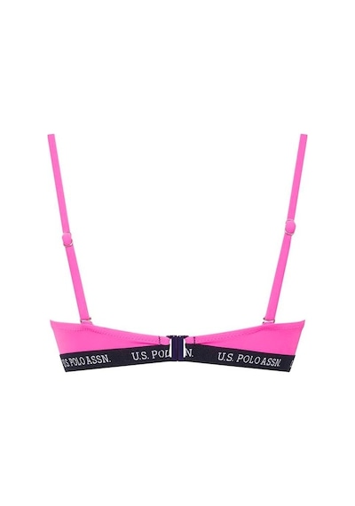 U.S. Polo Assn. Kadın Pembe Geniş Üçgen Bikini Üst 21501