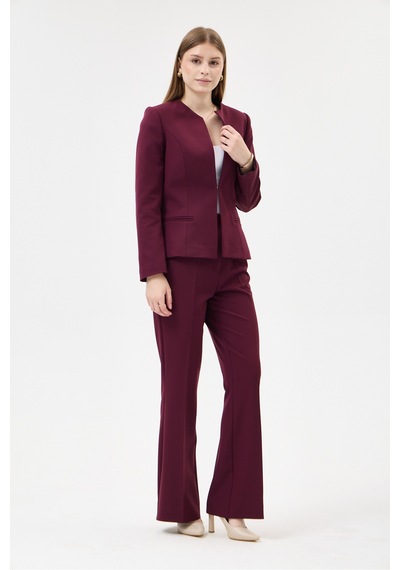 Velnara Moda Mürdüm Klasik Kadın Takım Elbise -sıfır Yaka Ceket & İspanyol Paça Pantolon Koyu Mürdüm - 927017052 Koyu Mürdüm Velnara Moda Mürdüm Klasik Kadın Takım Elbise -sıfır Yaka Ceket & İspanyol Paça Pantolon Koyu Mürdüm - 927017052 Koyu Mürdüm