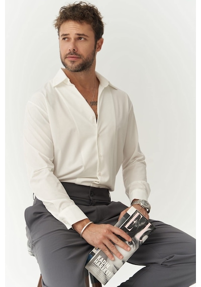 Mai Collection Mai Studios Co. Conroy Erkek Beyaz Gömlek Beyaz Mai Collection Mai Studios Co. Conroy Erkek Beyaz Gömlek Beyaz